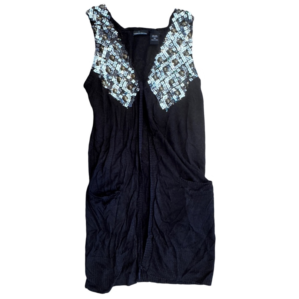 MODA INTERNATIONAL Black Sleeveless Cardigan - 39
